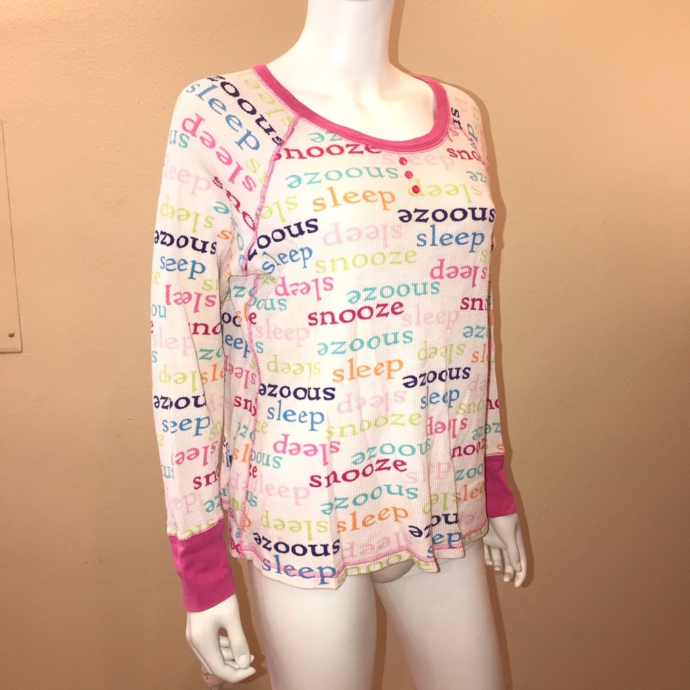 Sonoma Pajama Top Waffle Knit Cotton Size 1X Sleepwear Loungewear Casual Comfort